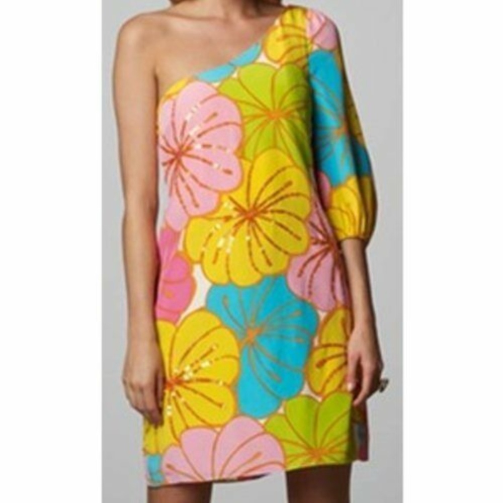 Lilly Pulitzer Teresa Silk One Shoulder Dress